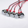 Gebildet 5pcs 12mm LED Metal Indicator Light AC/DC 12-24V Waterproof