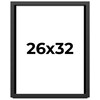 26x32 Frame Black Solid Wood Picture Frame | 1.25 Inch