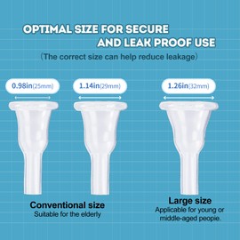 10Pcs Silicone External Catheter for Men, Comfortable Self-Adhering Leak-Proof Disposable Catheter (25 mm)