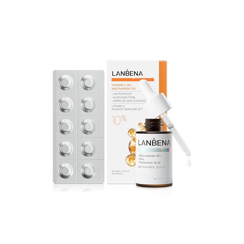 LANBENA Vitamin C Face Serum, Vitamin C Freeze Dried Powder