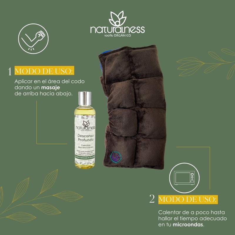 Pack Movilidad Compresa De Semillas Para El Codo y Aceite