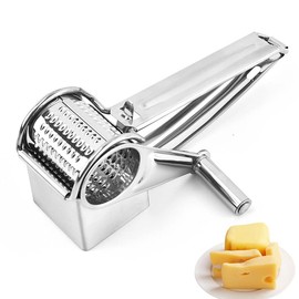Rotary Cheese Grater, Stainless Steel, Hand Crank Design, Kitchen Tool