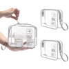 CGBE Set de 3 Neceseres de Viaje Transparentes Impermeables con