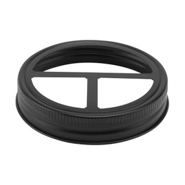 Zerodeko 1pc Stainless Steel Jar Cover Divided Compartments for Toothbrushes and Bathroom Accessories Fits Jars and Easy to Clean Design