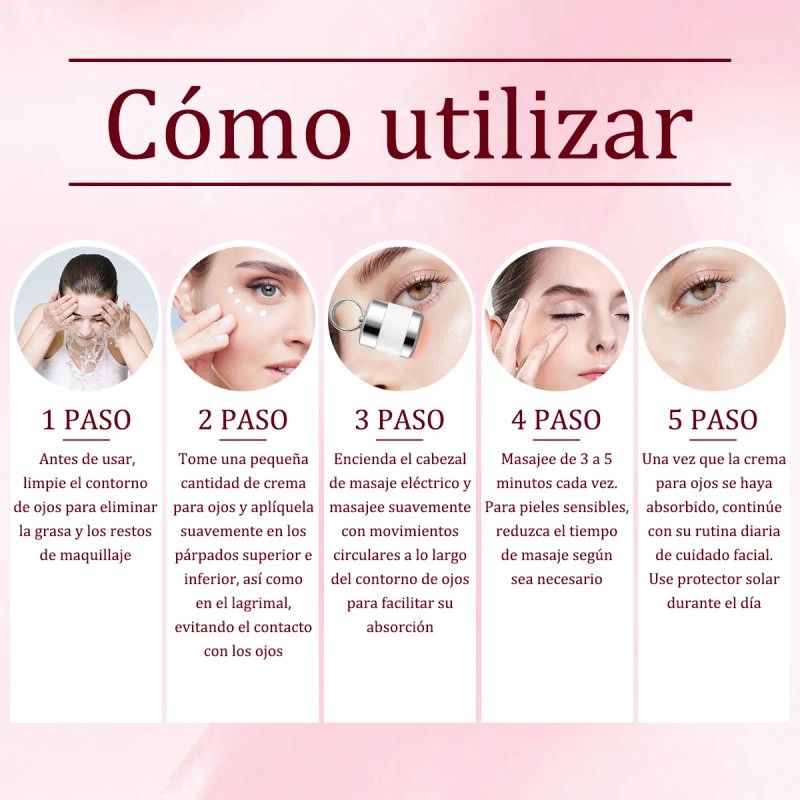Crema Ojos Masaje Eléctrico Para Ojeras/líneas,uouou Todo Tipo De Piel