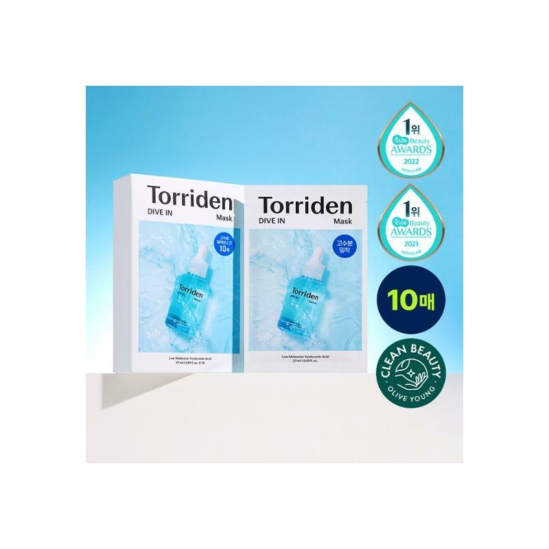 Torriden Dive-In Low Molecule Hyaluronic Acid Mask Sheet 10ea -