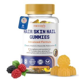 Gomitas prmium para la piel y las uas, 5000 Mcg de vitaminas veganas de biotina para hombres y mujeres, promueve el crecimiento saludable del cabello 