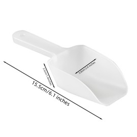 Dzrige Plastic Ice Scoop Kitchen Ice Scoop Candy Sugar Scoop Clear Ice Scoop for Kitchen Restaurant Bar Party Wedding, Home and Commercial Use (10Pcs)