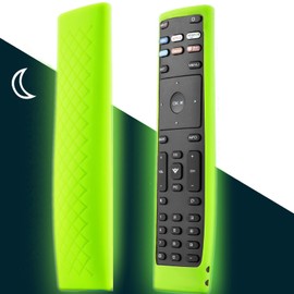 Remote Case Compatible with Vizio Smart TV Remote Control, XRT136 LCD LED Controller Cover, Lightweight Anti-Slip Shockproof Silicone Skin Sleeve Dark Glow Green