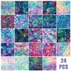 24 Mermaid Scale Scrapbook Paper Sheets, 6" x 6" Glitter