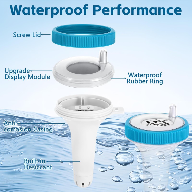 Pool Thermometer Wireless Pool Thermometer Floating Thermometer Digital for Pool