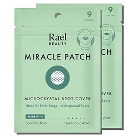 Rael Miracle Microcrystal Spot Cover - Hydrocolloid, Acne Pimple Spot Patches with Tea Tree Oil, Early Stage (18 Count)