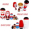 MAGICLULU 6pcs Matryoshka santa nesting dolls Christmas russian dolls animal