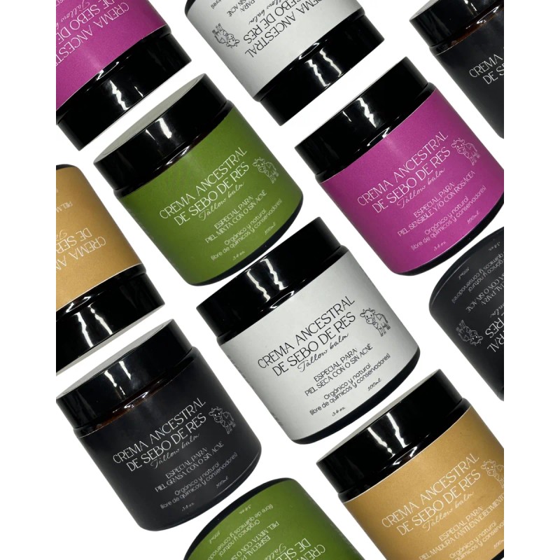 Crema Ancestral De Sebo De Res Con Aceites Esenciales