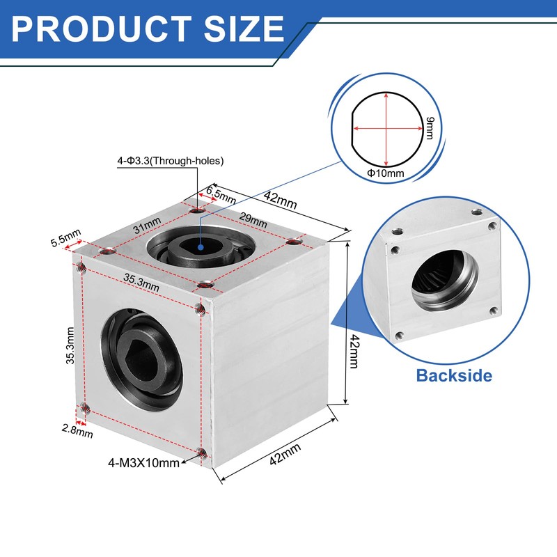 sourcing map Gear Box 90 Degree Right Angle Bevel Gearbox