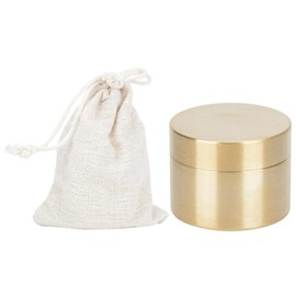 Dustproof Brass Mini Pill Container,Brass Pill Case, Outdoor Waterproof Round Shape Brass Box, Metal Jewelry Sealed Container for Outdoor Sports, Camping, Hiking and Traveling (Large)