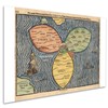Bunting Clover Leaf Map - Historic World Map from Sacrae