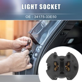 X AUTOHAUX Headlight Bulb Socket Adapter 34175-33E50 for Suzuki GSX-R1000