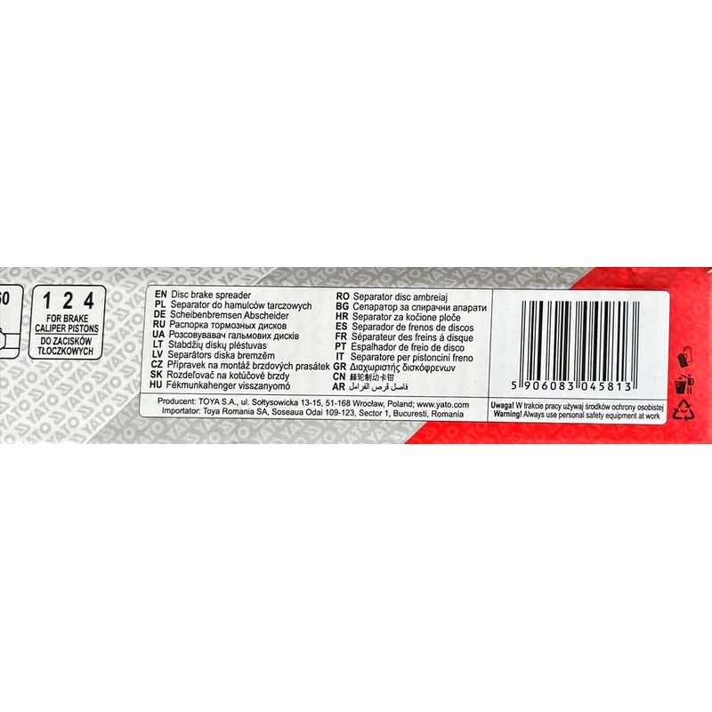 Yato Professional brake piston reset with ratchet function, 40-68 mm,