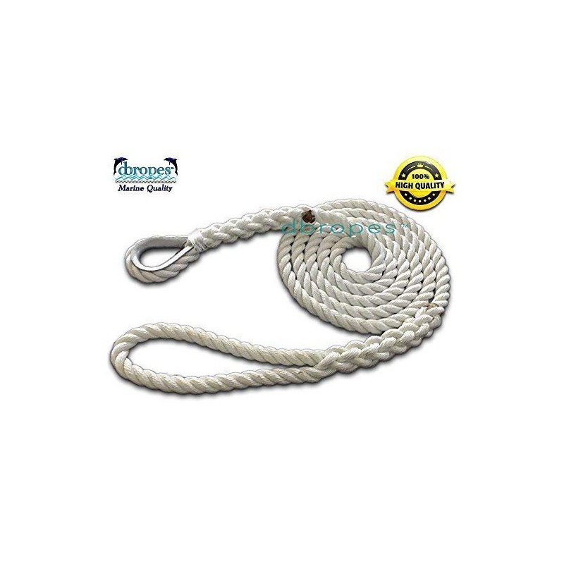 3 Strand Mooring Pendant 100% Nylon Rope 5/8 X 15