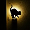東洋ケース LED照明 壁掛け 照明 ウォールライト CATWallLight2 うずうず ブラック 本体サイズ:幅16.4×奥行2.1×高さ19.6cm TL-CWL2-04