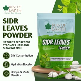 Bliss of Earth Sidr Powder for Hair,100gm, Handpicked Sidr leaves, Pure Beri Leaves Powder For Hair & Skin