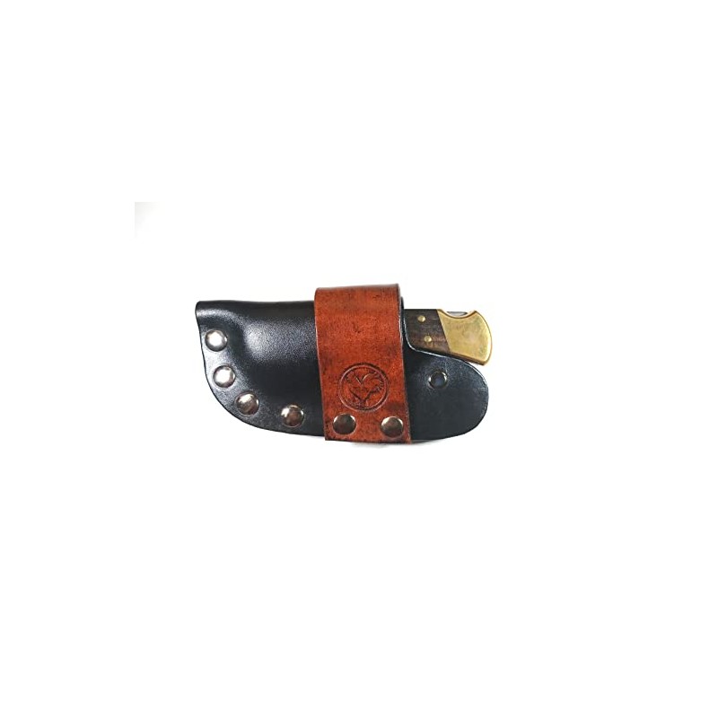 Buck 110 Quick-Draw Knife Sheath - Black/Brown Belt Loop