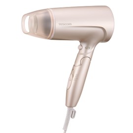 TESCOM TD460B-P Dryer, Negative Ion Mode Switching, Noise Suppression Mode/High Airflow Mode, Low Noise, 50 dB Folding, Cooling Air, Easy Drain Plug, 5.9 ft (1.7 m), Pink