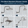 BRIGHT SHOWERS 13 Inch Shower Head Extension Arm with Flange
