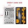 Richesele 11th Anniversary Card - Wallet Size - Silver -