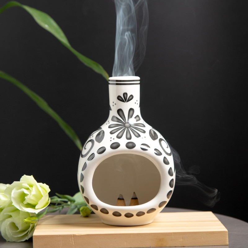 MOUGIGI Handcrafted Palo Santo Holder Ceramic Incense Burner - Compact
