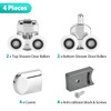 4 Pieces Shower Door Rollers Curved Shower Door Wheels 23mm