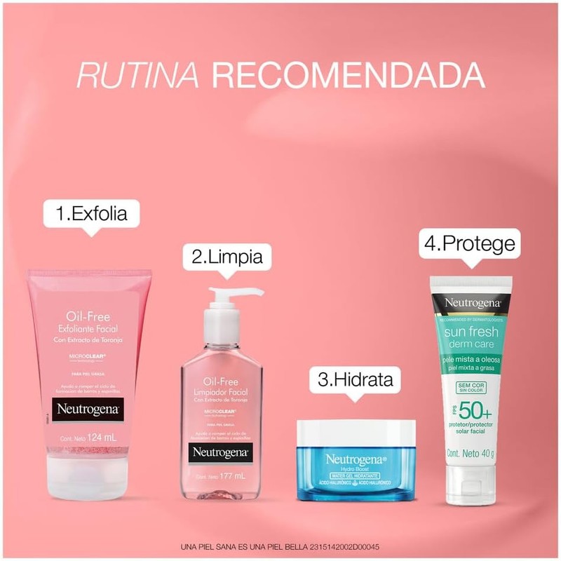Neutrogena Exfoliante Facial Oil free Toronja Ácido Salicílico 124 ml