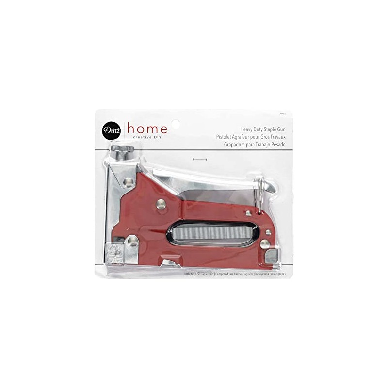 Dritz Home 9052 Heavy Duty Staple Gun, 7/16-Inch with 100