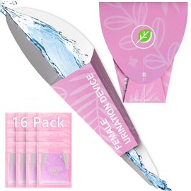 CEEZEN 16Pack Pee Funnel for Women - Portable Female Urinal Urination Device, Girl Pee Cup Standing Up, Disposable Mini Urine, She Her Pee Buddy for Travel, Camping Peeing, Hiking, Festival, Rave