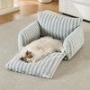 Hollypet Cat Bed Fluffy Plush Mutifuctional Double-Layer Soft Pet Couch