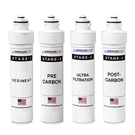 AFC Brand Model # AFC-B4-UF-CMBPK 4-Stage Ultra filtration Water Filters Replacement Kit, Compatible with Brio NFMPP5M, NFMCTO5MS2, NFMCTO5MS3, NFMCTO5MS4- Made in USA 4Pk - AFC-B4-UF-6M