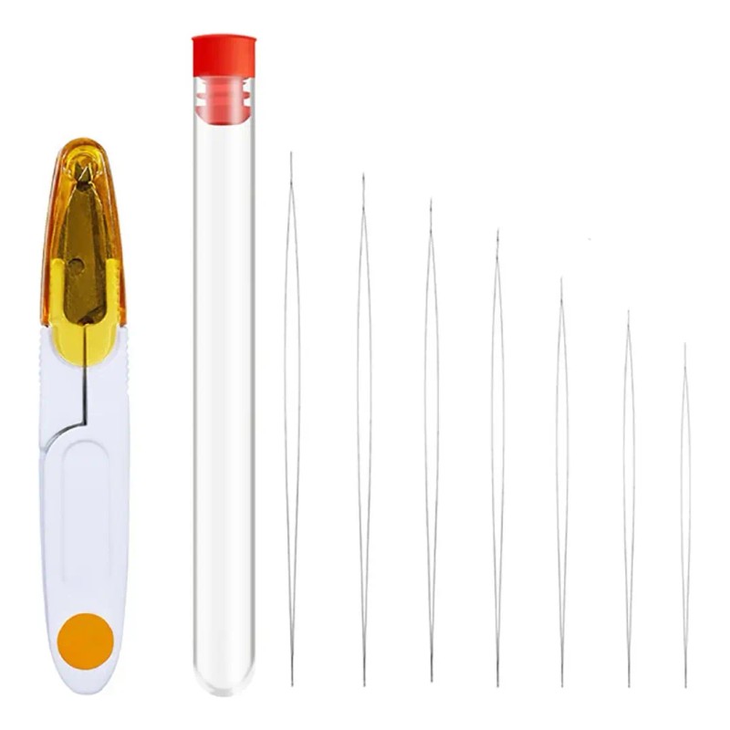 Kit De Agujas De Abalorios De Ojo Grande Herramientas,35pzs