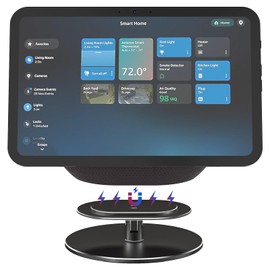 ITSHOM Stand Compatible with Echo Show 8 & Echo Show 11, Comfortable Viewing with 360° Swivel and Adjustable Tilt, Desk Stand for Echo Show 8/11, Stable Aluminum Build and Non-Slip Pads (Black)