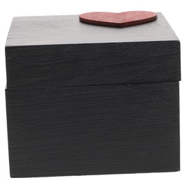 SEWACC Wooden Heart Jewelry Box with Magnetic Closure Rustic Engagement Ring Holder for Weddings Proposals and Valentine Day Versatile Storage for Keepsakes and Valuables