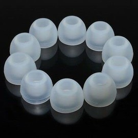Earbudz 10 Pairs Silicone Medium Replacement Earbud Ear Tips (Clear)