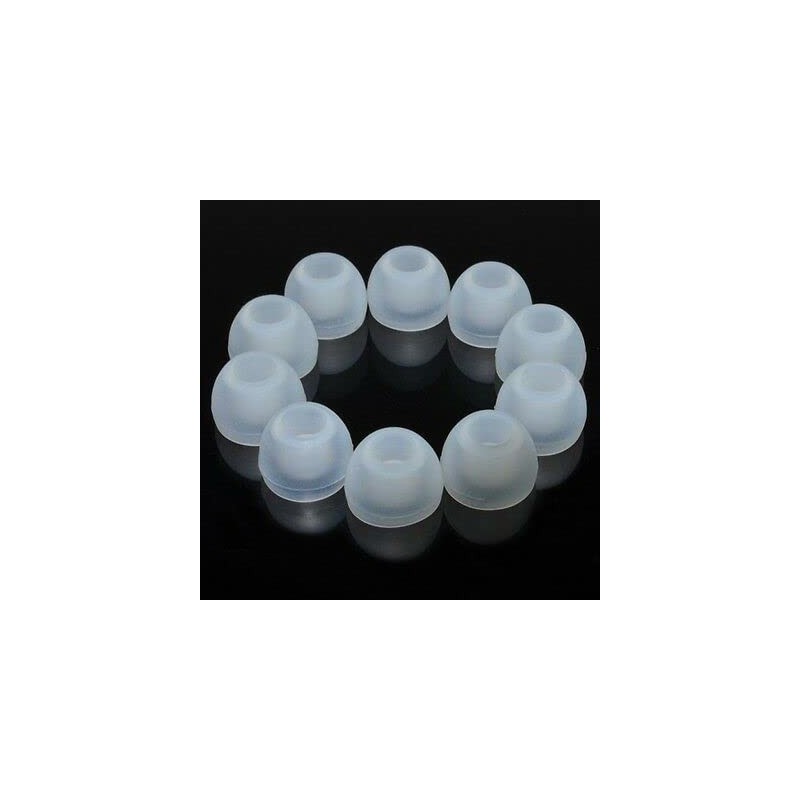 Earbudz 10 Pairs Silicone Medium Replacement Earbud Ear Tips (Clear)