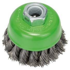 Bosch Professional 1 x Cup Brush Braided Stainless Steel Wire Heavy for Inox (for Stainless Steel, Diameter 65 mm, 12500 rpm, M14, Accessories Angle Grinder)