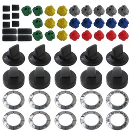 2025 New Electric Range Burner Knob Kit K-N002 R-KE Electric Range Oven Knob Handle Kit Compatible for Whirlpool Gas Stove Replace T-JKN002 R-K103
