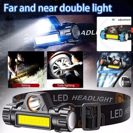 MagicTek 2 Pack USB Rechargeable Waterproof LED Headlamp Headlight Head Light Flashlight