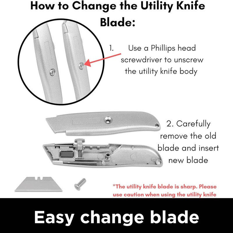 INTERNET'S BEST Premium Utility Knife Set | Retractable Box Cutter