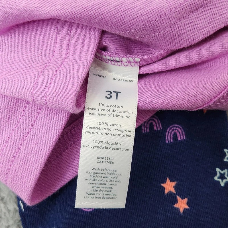 Just One You Girls 3T Unicorn Pajama Set 4-Piece Made