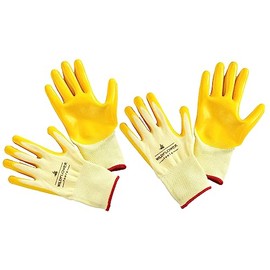 WILDFLOWER Tools Yellow Gardening Gloves for Women and Men - (Size Small 2 Pairs) | Nitrile Coating for Protection
