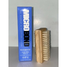 OPI Micro Bond , MIcro Sculpture Gel , GENTLE WHITE  1 fl oz &  Nail Brush