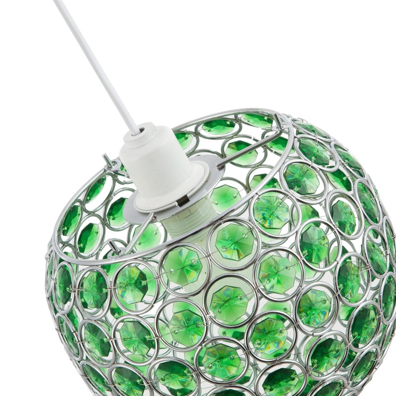 Modern Round Globe Easy Fit Pendant Shade with Small Forest